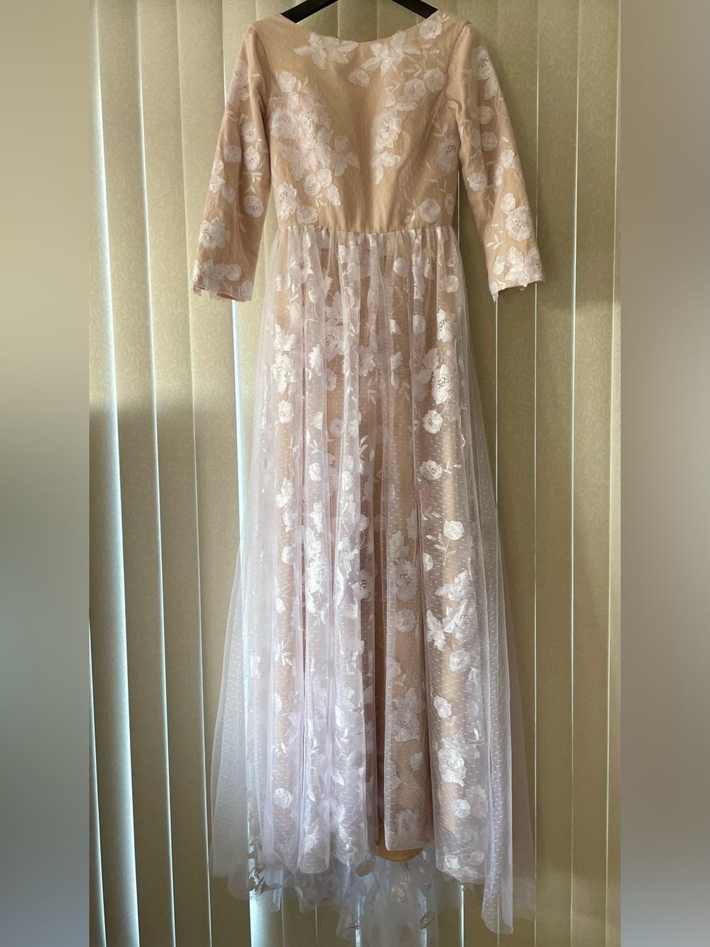 Copy Cat “Wear Your Love” Ari Wedding Dress- 3/4 sleeves, full skirt Size 8
